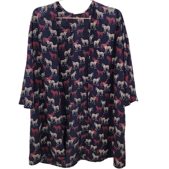 Le Lis Zebra Novelty Print Kimono - Picture 1 of 4